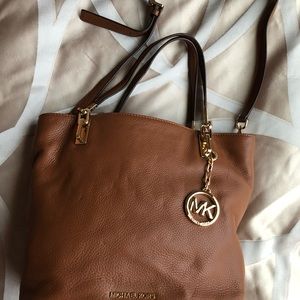 Camel colored shoulder bag